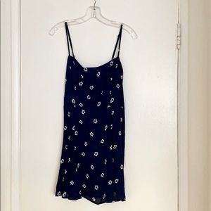 Reformation blue and white floral mini dress.